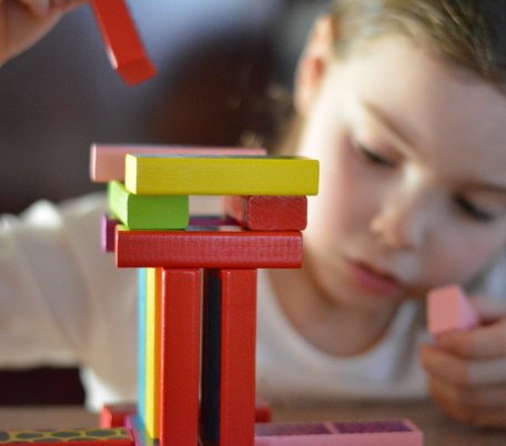 Girl looking at ball